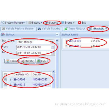 GPS Tracking System-Mileage Report